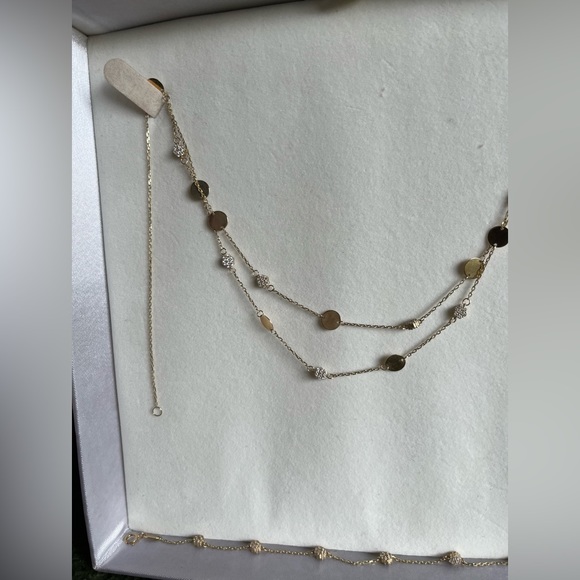 Chemin D’or gold double chain with matching bracelet - Picture 2 of 7